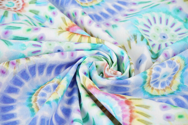 Stretch Coton Bowien Lilas Bleu Stretch Coton Bowien Lilas Bleu
