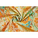 Stretch Cotton Ceylin Orange Green