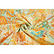 Stretch Cotton Ceylin Orange Green