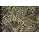 Viscose Jacquard Vintage Palm Leaves Army Green