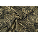 Viscose Jacquard Vintage Palm Leaves Army Groen