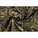 Viscose Jacquard Vintage Palm Feuilles Vert Militaire