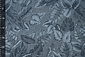 Viscosa Jacquard Vintage Palmera Hojas Denim Azul