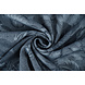 Viscosa Jacquard Vintage Palm Leaves Blu Denim Viscosa Jacquard Vintage Palm Leaves Blu Denim