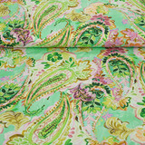 Stretch Cotton Ceylin Sea Green - Pink Stretch Cotton Ceylin Sea Green - Pink