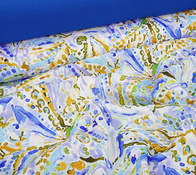 Effetto Lino Viscosa Stretch Cilia Multicolore 1