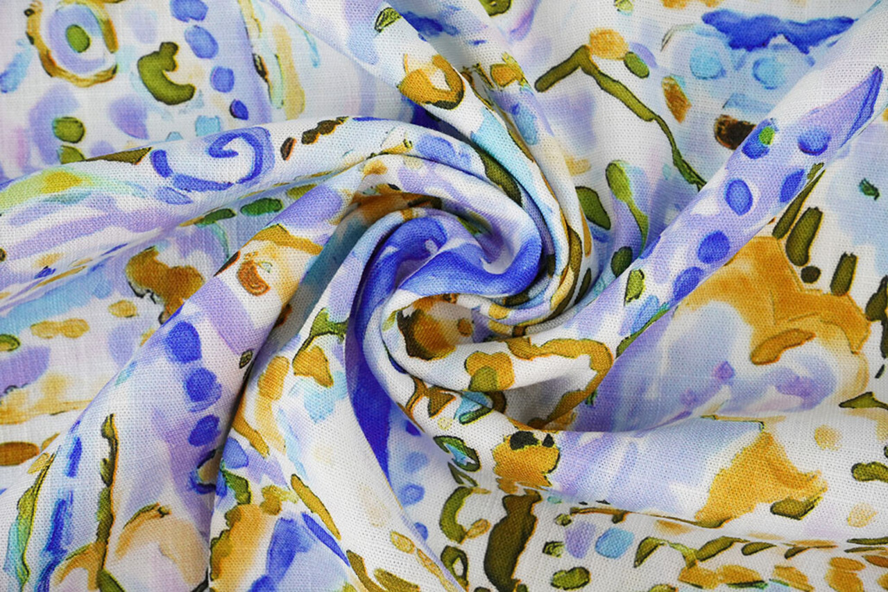 Linenlook Viscose Stretch Cilia Multi 1