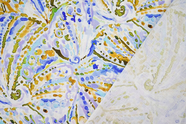 Leinenoptik Viskose Stretch Cilia Multi 1