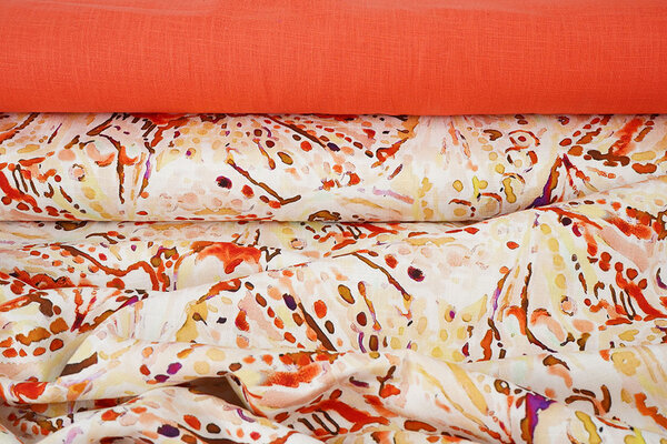 Effetto Lino Viscosa Stretch Cilia Multicolore 2 Effetto Lino Viscosa Stretch Cilia Multicolore 2