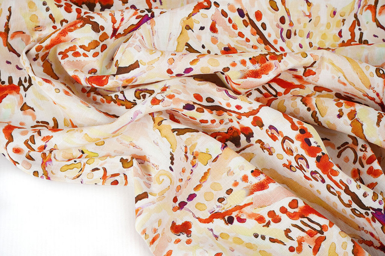 Leinenoptik Viskose Stretch Cilia Multi 2