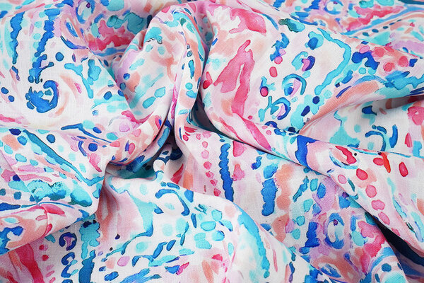 Effetto Lino Viscosa Stretch Cilia Multicolore 3 Effetto Lino Viscosa Stretch Cilia Multicolore 3
