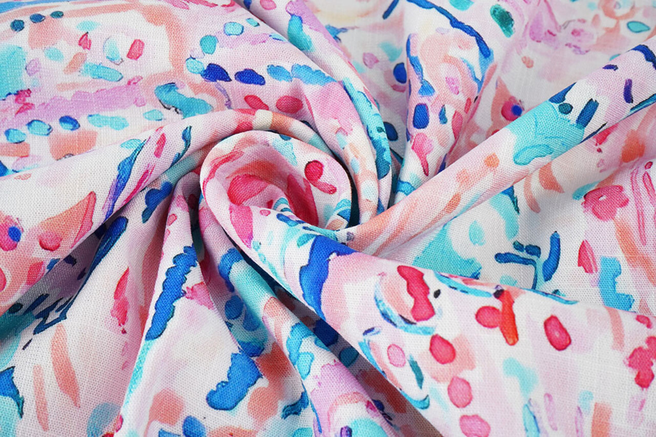 Effetto Lino Viscosa Stretch Cilia Multicolore 3 Effetto Lino Viscosa Stretch Cilia Multicolore 3