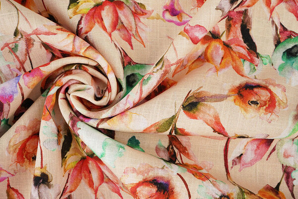 Linen Cotton Flowers Charmaine