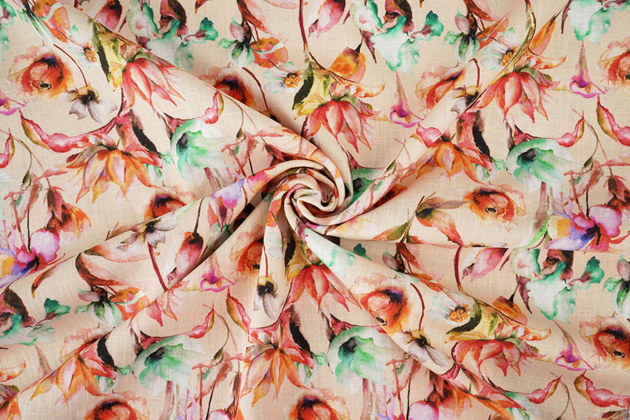 Linen Cotton Flowers Charmaine