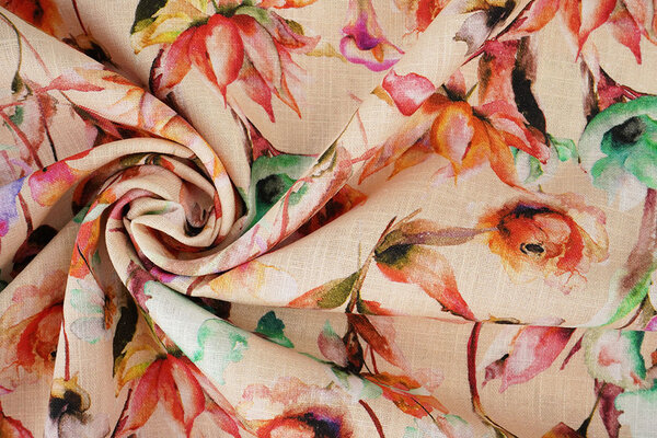 Leinen Baumwolle Blumen Charmaine