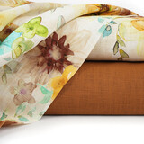 Viscose Linen Flowers Dionne Yellow