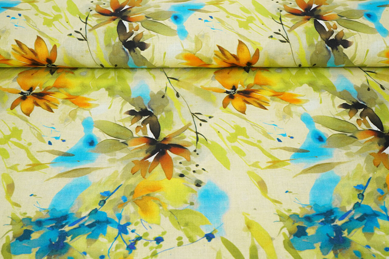 Leinen Baumwolle Blumen Dewi