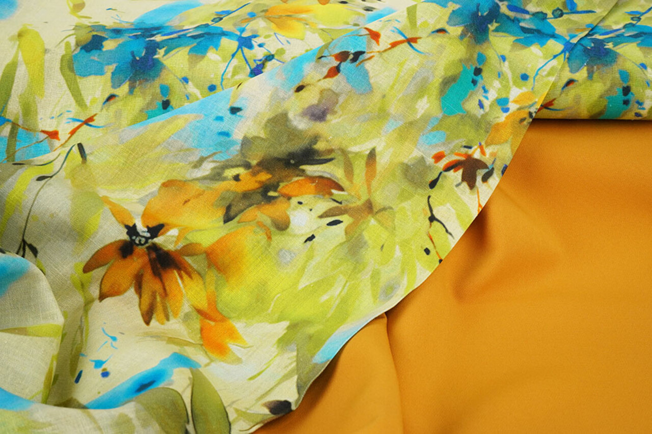 Leinen Baumwolle Blumen Dewi