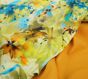 Lino Cotone Fiori Dewi