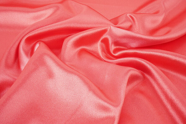 Stretch Satin Heavy Coral