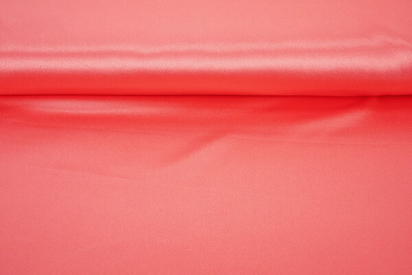 Stretch Satin Heavy Coral