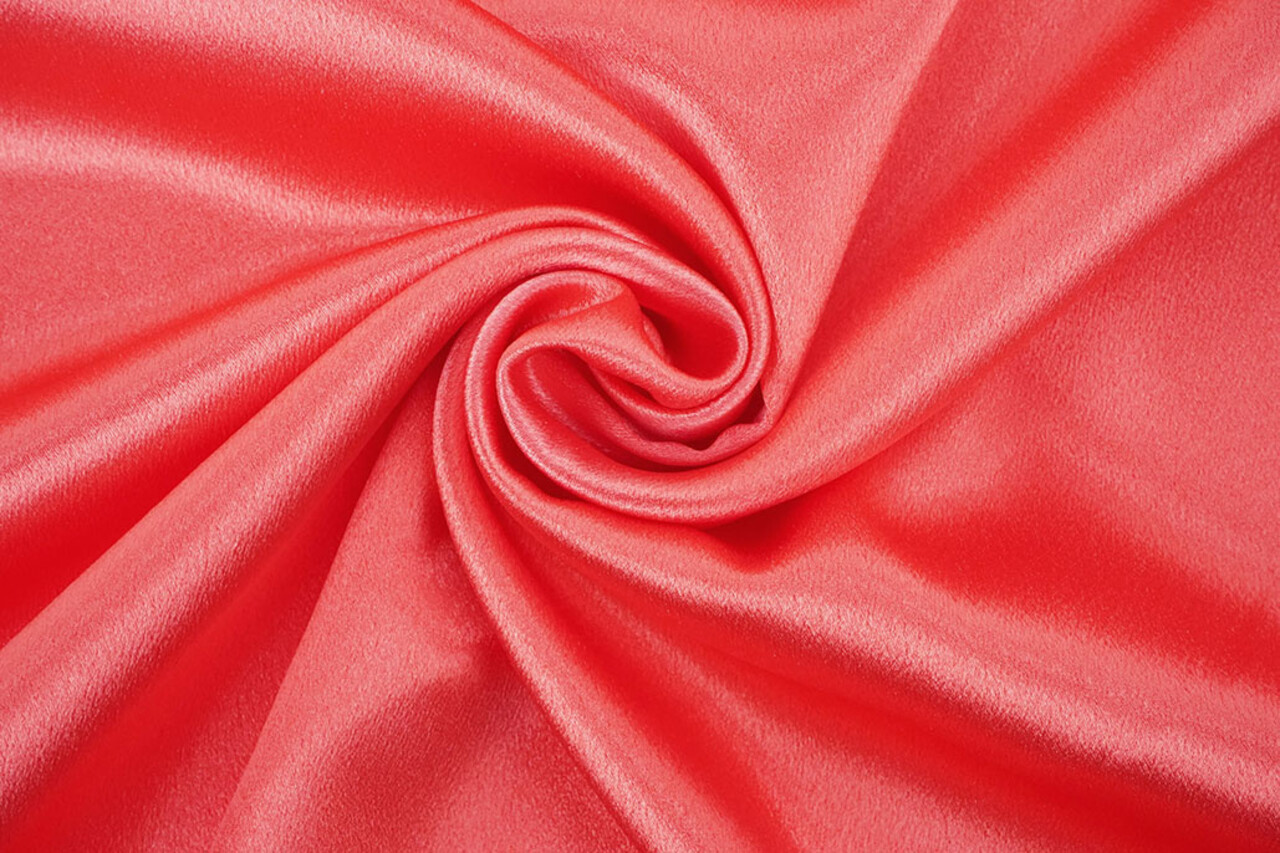 Stretch Satin Heavy Coral
