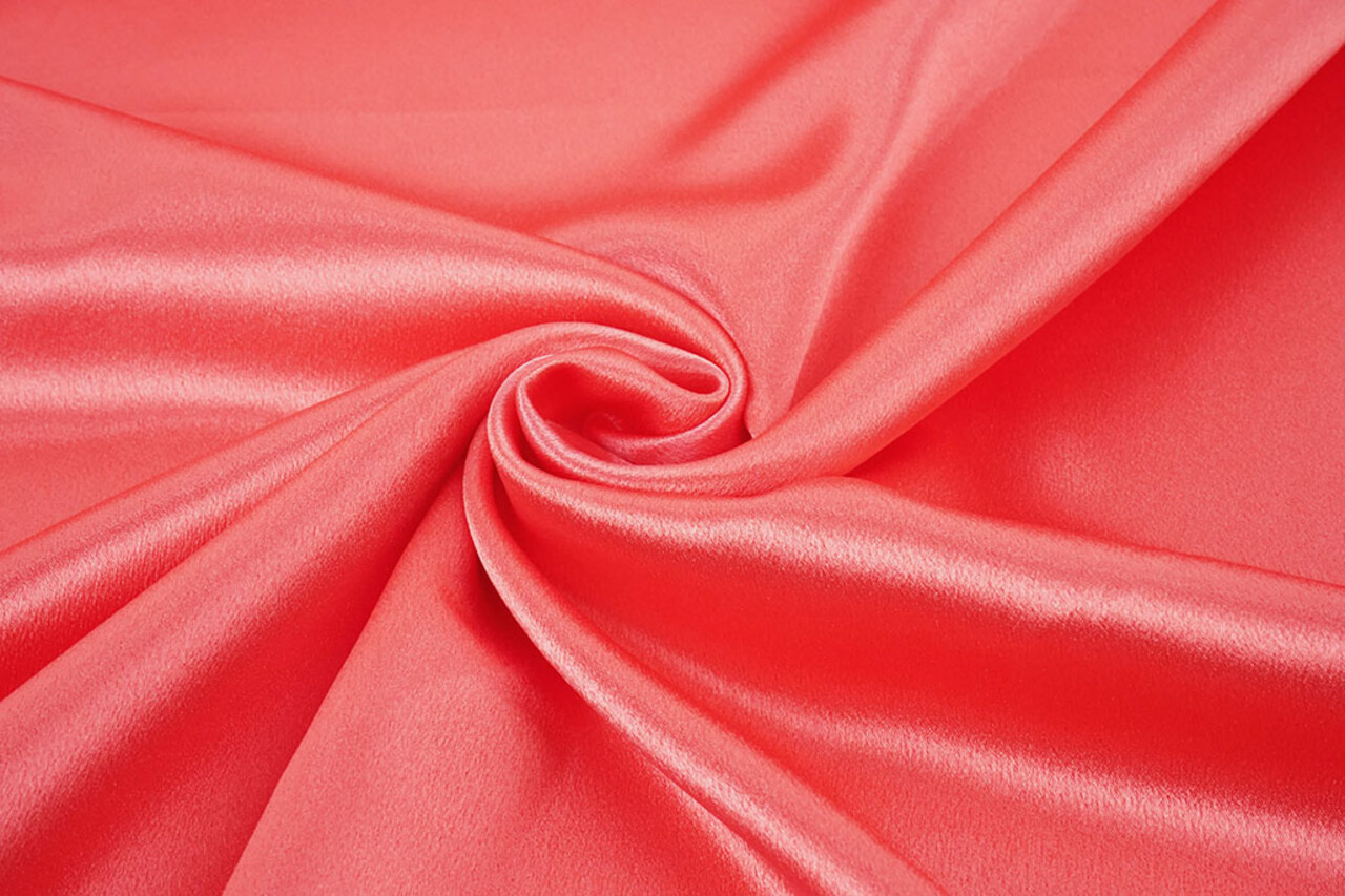 Stretch Satin Heavy Coral