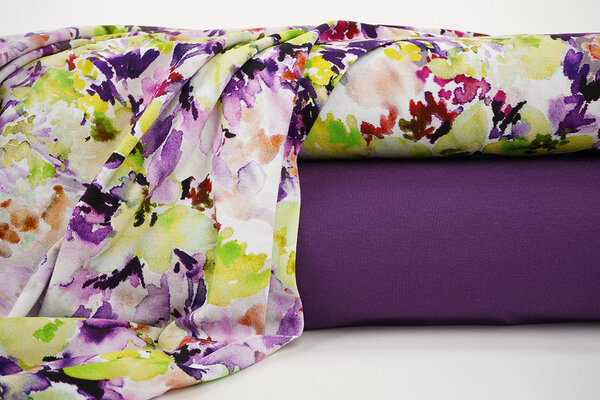 Viskose Jersey Blumen Greetje Multi-1