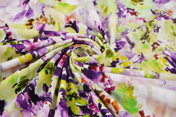 Viscose Jersey Flowers Greetje Multi-1