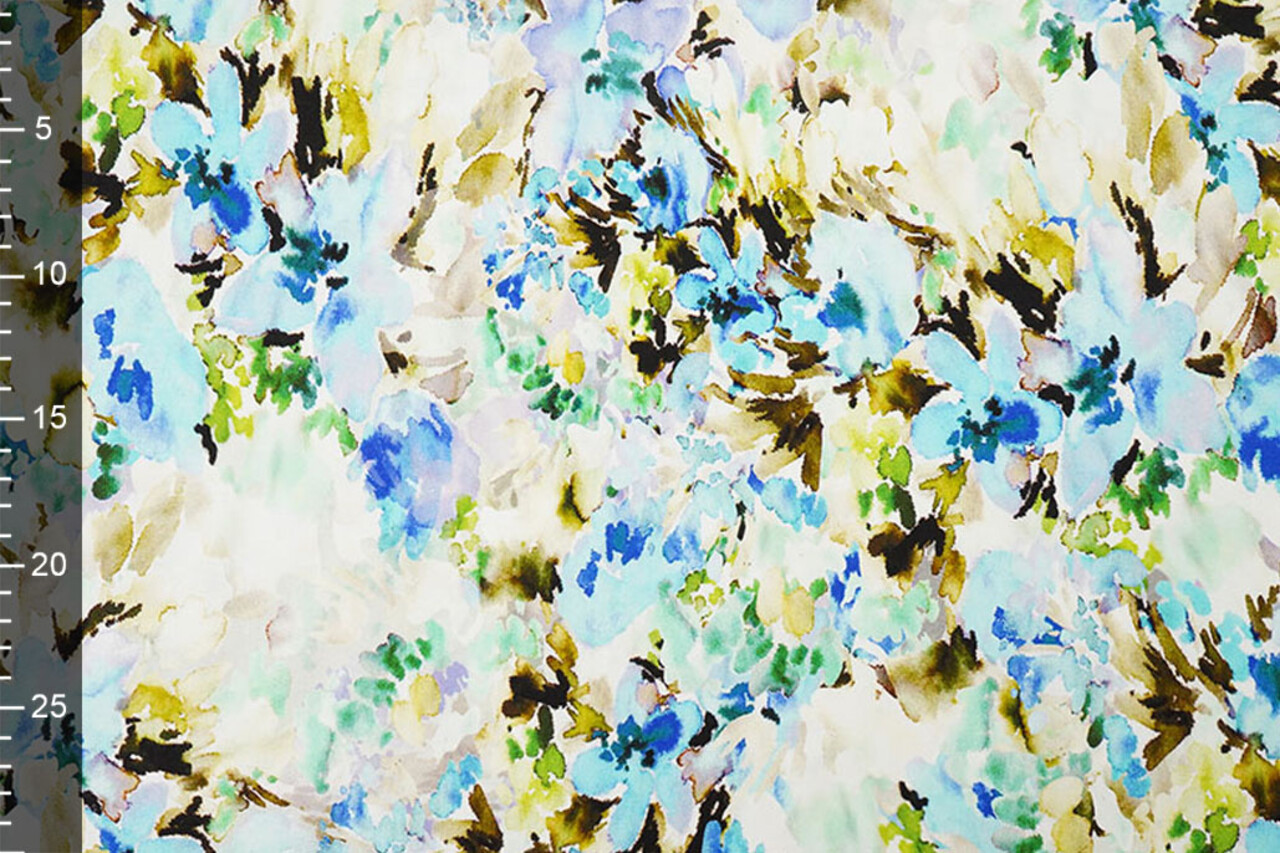Jersey Viscose Fleurs Greetje Multicolore-2