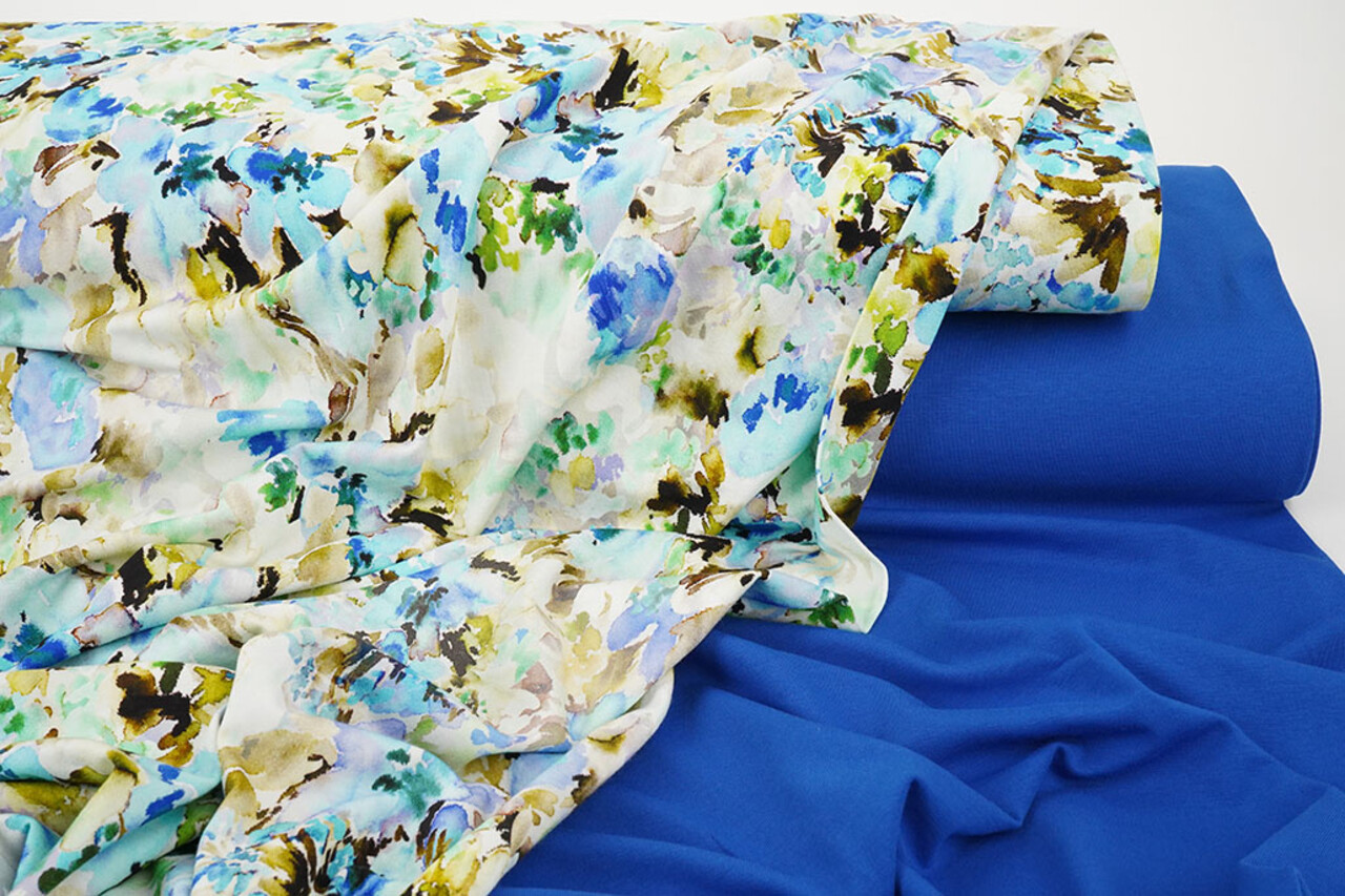 Jersey Viscose Fleurs Greetje Multicolore-2