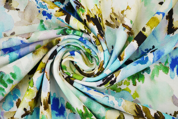 Jersey Viscose Fleurs Greetje Multicolore-2