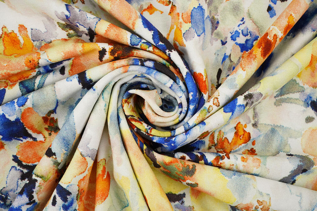 Viscose Jersey Bloemen Greetje Multi-3