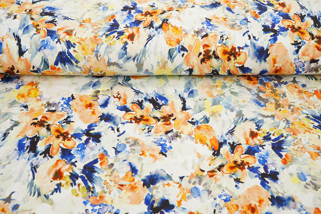 Jersey Viscose Fleurs Greetje Multicolore-3 Jersey Viscose Fleurs Greetje Multicolore-3