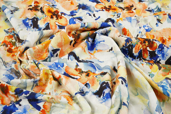 Viscose Jersey Flowers Greetje Multi-3