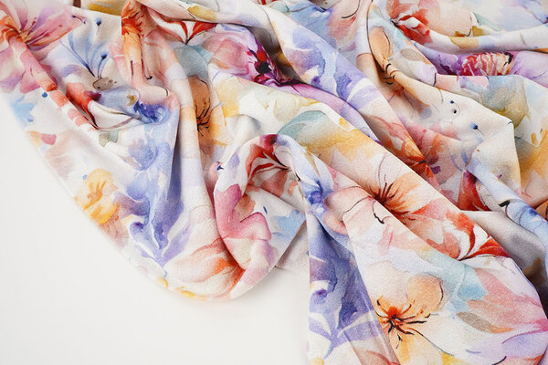 Viscose Crepe Jersey Flowers Tamara