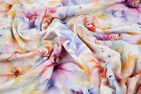 Viscose Crepe Jersey Flowers Tamara