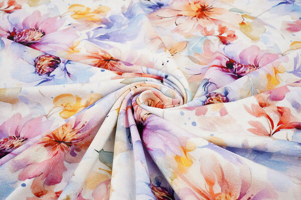 Viscose Crepe Jersey Flowers Tamara