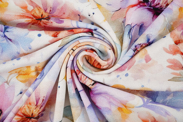 Viscose Crepe Jersey Flowers Tamara