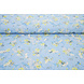 Algodón Bordado Flores Nola Azul Denim