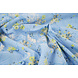Algodón Bordado Flores Nola Azul Denim
