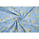 Coton Brodé Fleurs Nola Bleu Jean