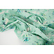 Coton Brodé Fleurs Nola Vert Menthe