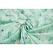 Coton Brodé Fleurs Nola Vert Menthe
