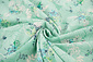 Coton Brodé Fleurs Nola Vert Menthe