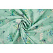 Coton Brodé Fleurs Nola Vert Menthe
