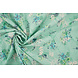 Cotone Ricamato Fiori Nola Verde Menta Cotone Ricamato Fiori Nola Verde Menta