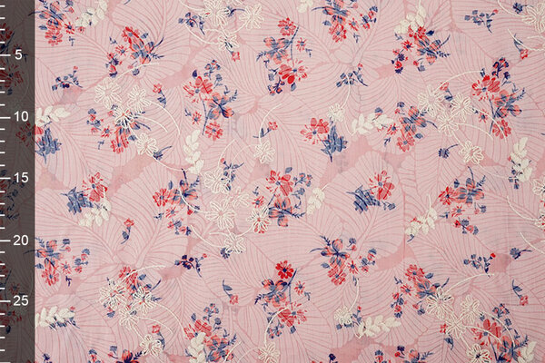 Cotone Ricamato Fiori Nola Rosa Cotone Ricamato Fiori Nola Rosa