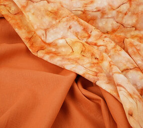 Algodón Jacquard Voile Naranja