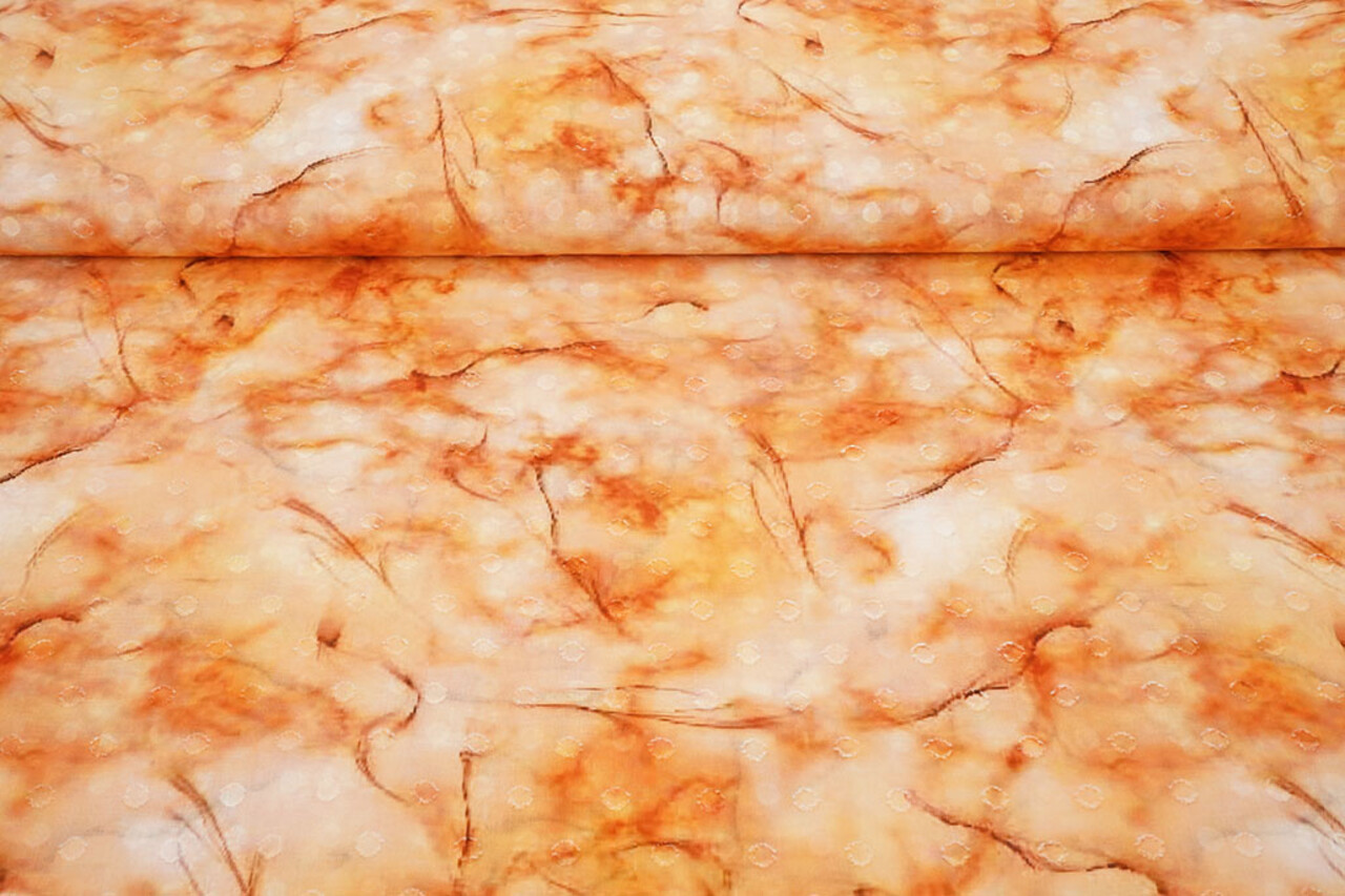 Coton Jacquard Voile Orange Coton Jacquard Voile Orange